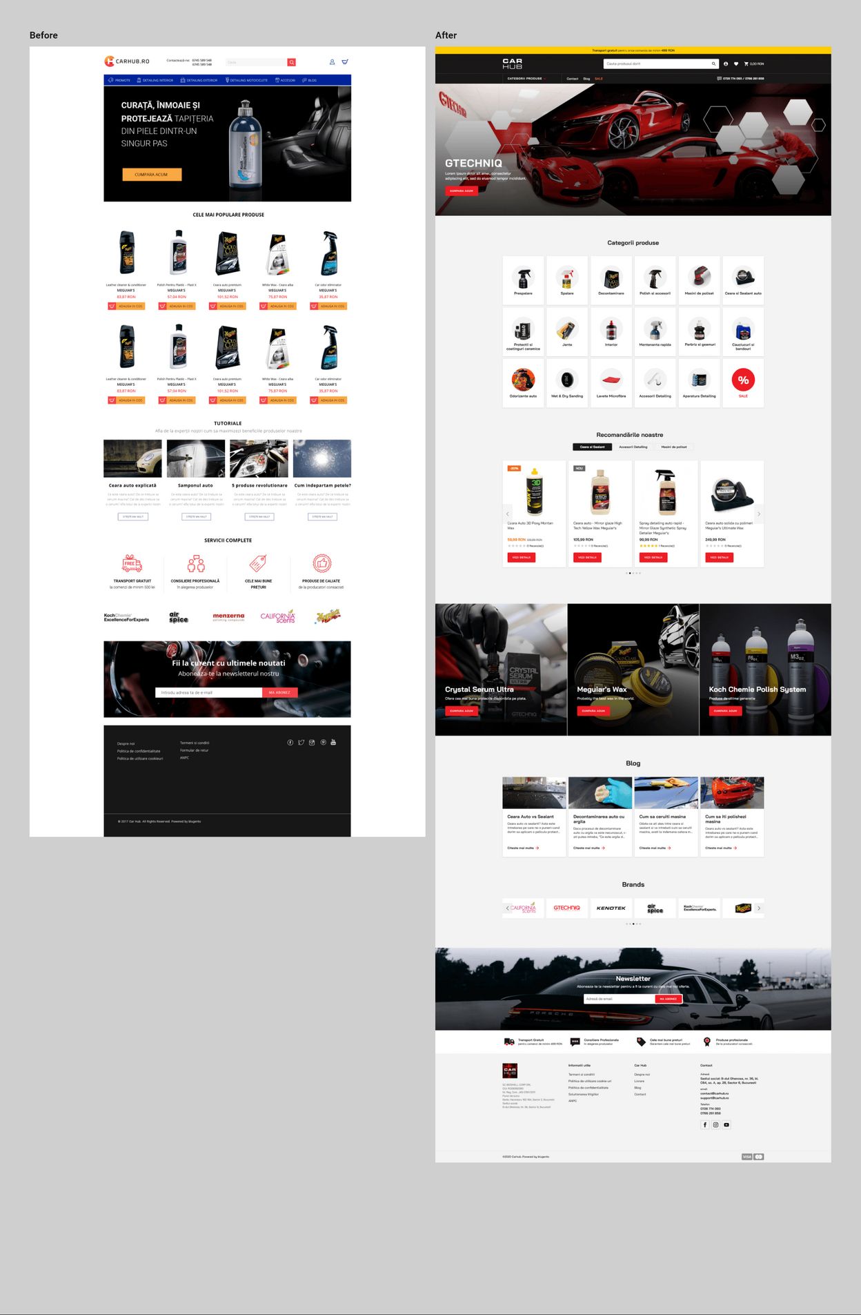 CarHub Before/After Redesign